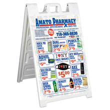 Sidewalk A-Frame includes 2 Full Color/2 Sided Signs (24"x36")